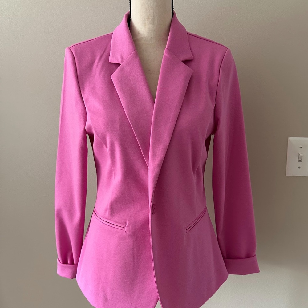 Pink/Beige/ Dark Blue Women's Blazer